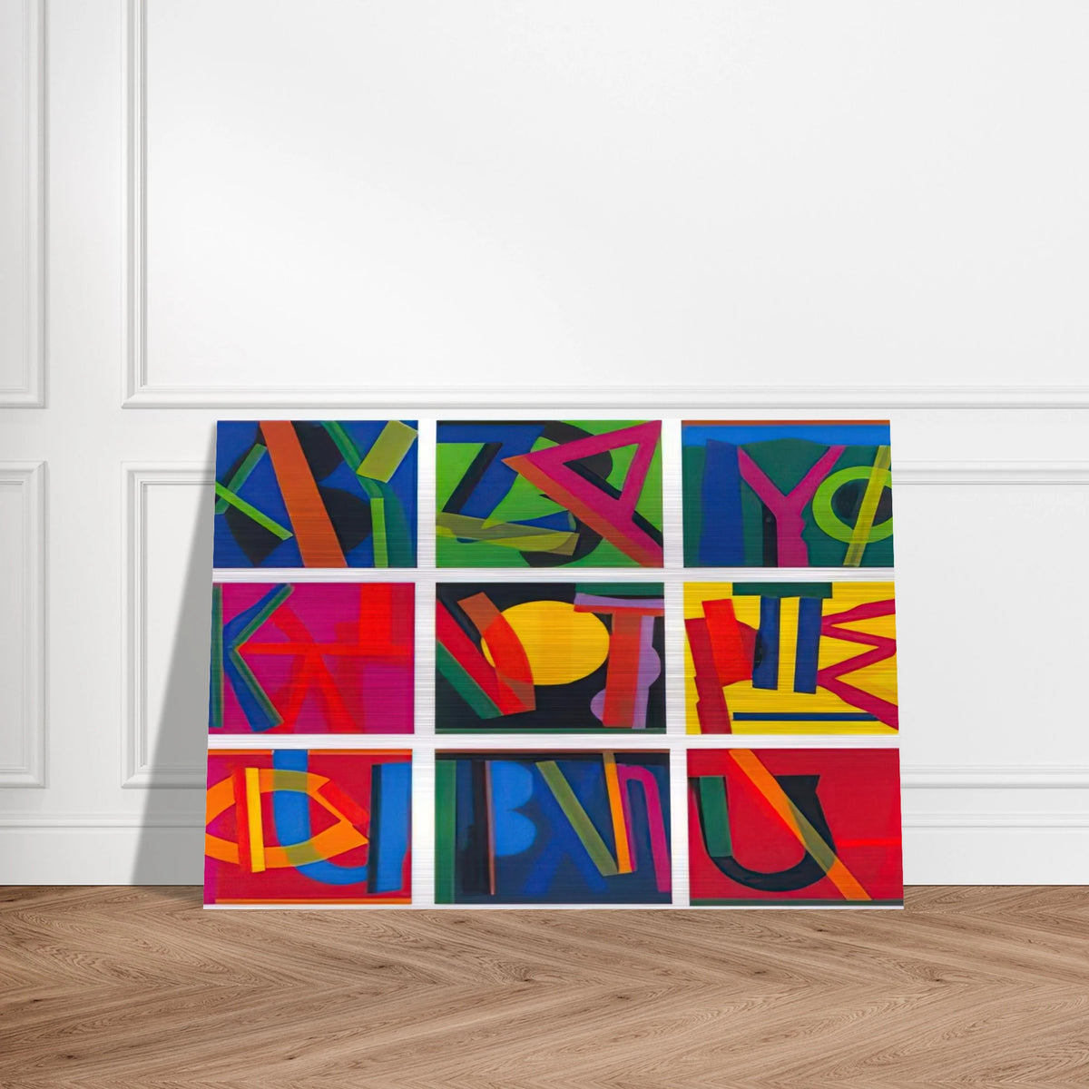 Untitled - Lettrism - Joao Vieira Brushed Aluminum Print - 70x100 cm / 28x40 inches | Joao Vieira Aluminum Print | Joao Vieira Prints