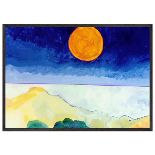Paisagem - 2004 - Aldemir Martins 70x100 cm / 28x40 inches Framed Art Print – Black Wooden Frame