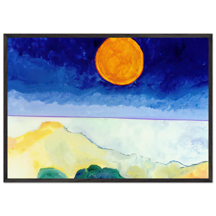 Paisagem - 2004 - Aldemir Martins 70x100 cm / 28x40 inches Framed Art Print – Black Wooden Frame
