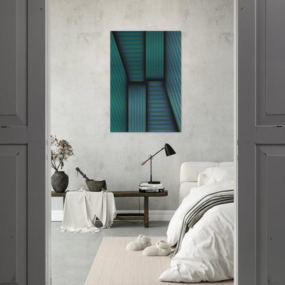 Scarlatti's Garden - Op Art - Omar Rayo Brushed Aluminum Print - 70x100 cm / 28x40 inches | Omar Rayo Aluminum Print | Omar Rayo Prints