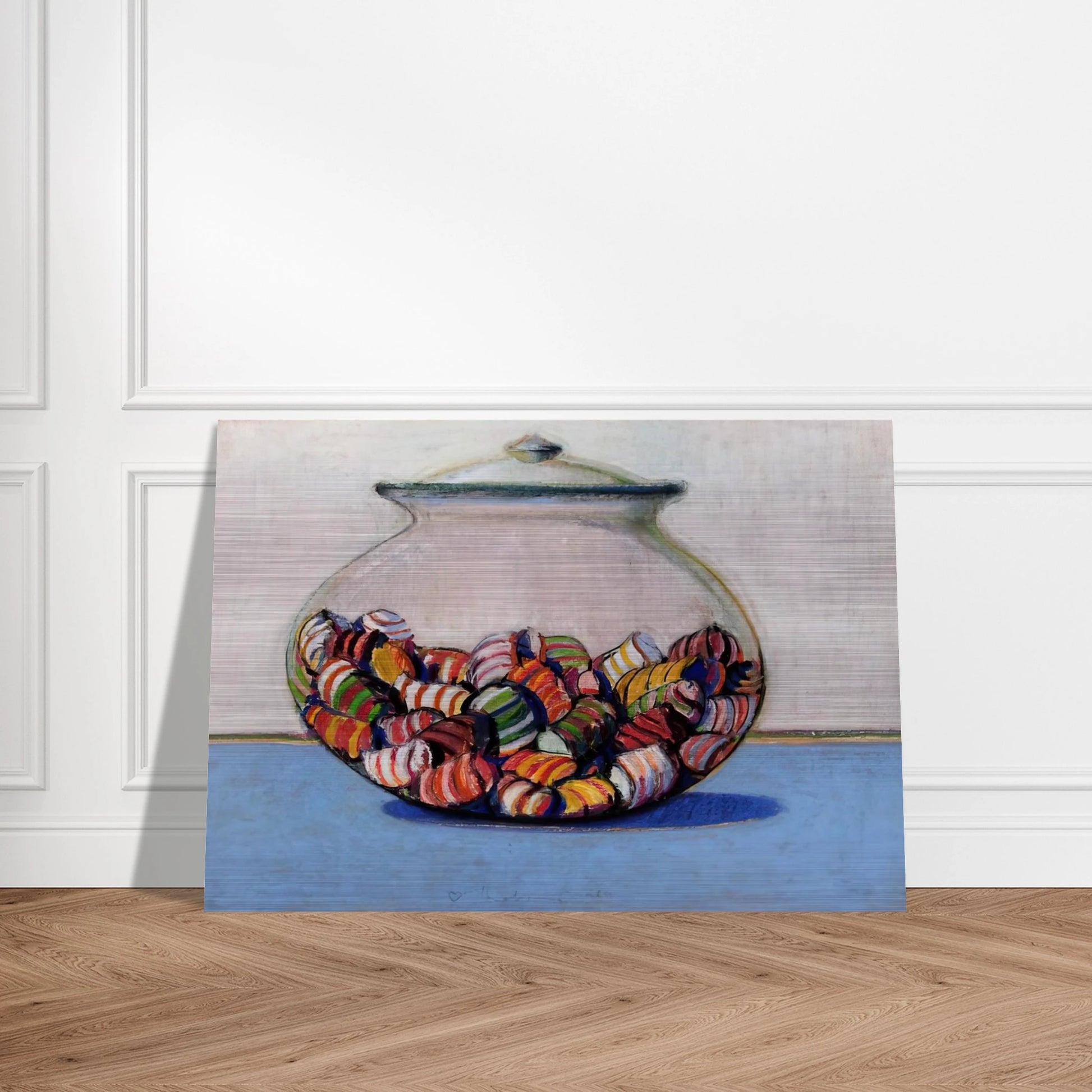 Glassed Candy - 1969 - Wayne Thiebaud Brushed Aluminum Print - 70x100 cm / 28x40 inches | Wayne Thiebaud Aluminum Print | Wayne Thiebaud Prints