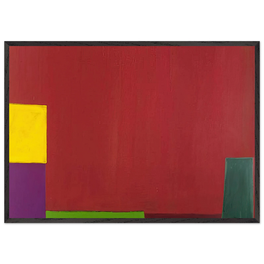 18665 - 1965 - John Hoyland 70x100 cm / 28x40 inches Framed Art Print – Black Wooden Frame