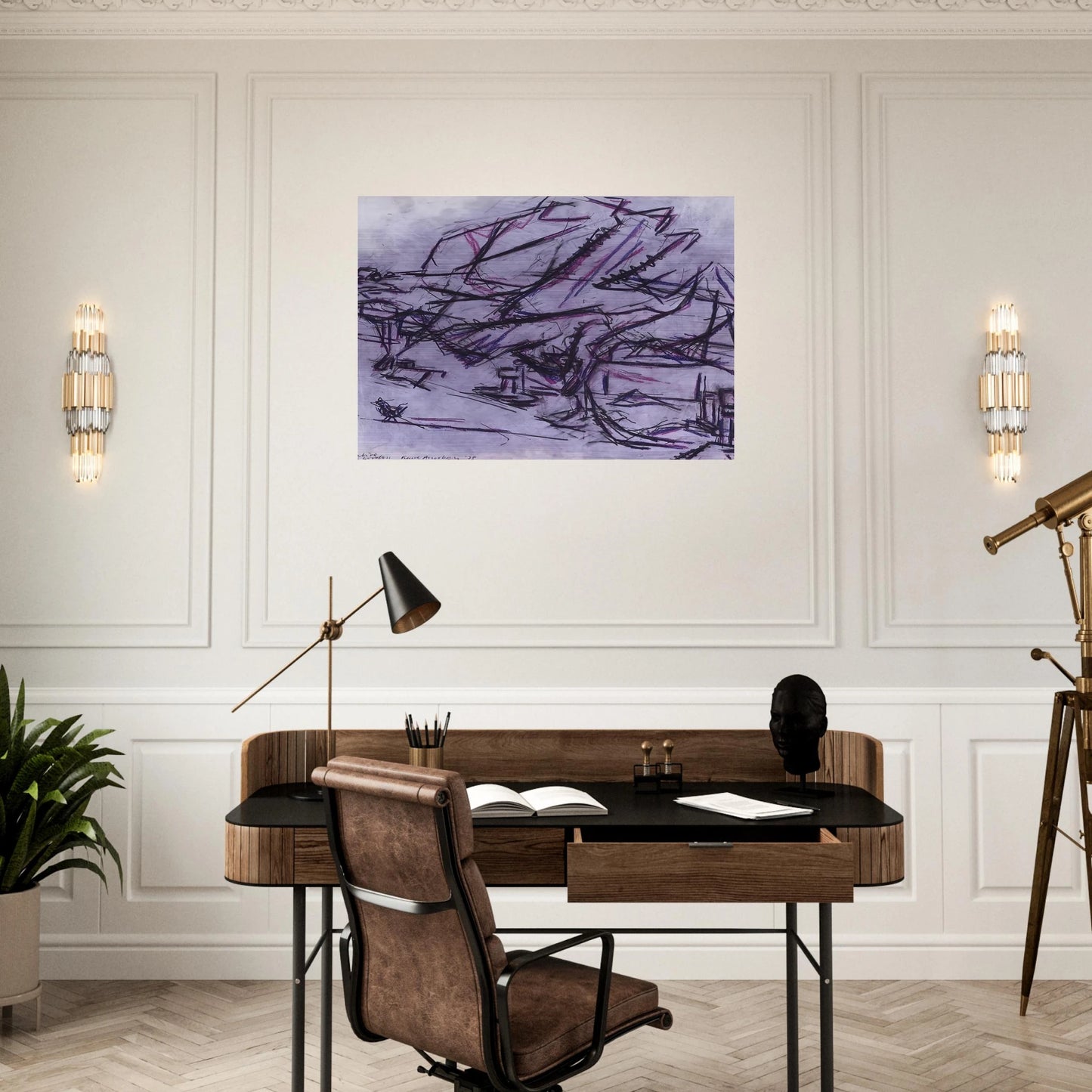 TREE AT TRETIRE - Frank Auerbach Brushed Aluminum Print - 70x100 cm / 28x40 inches | Frank Auerbach Aluminum Print | Frank Auerbach Prints