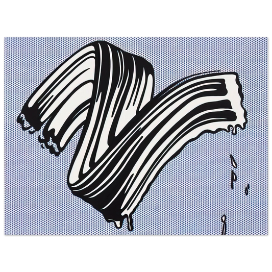Roy Lichtenstein - WHITE BRUSHSTROKE I 1965  75x100 cm / 30x40inches Fine Art Poster