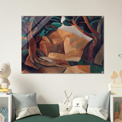Paysage aux deux figures - 1908  France - Pablo Picasso Acrylic Print - 70x100 cm / 28x40″ inches | Pablo Picasso Wall Art | Pablo Picasso Prints
