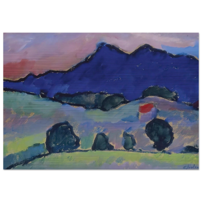 BLAUER BERG 1910 - Alexej von Jawlensky Brushed Aluminum Print - 70x100 cm / 28x40 inches | Alexej von Jawlensky Aluminum Print | Alexej von Jawlensky Prints