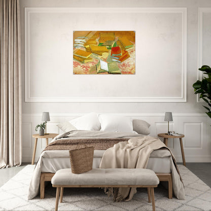 Still Life - French Novels - Vincent van Gogh Acrylic Print - 70x100 cm / 28x40″ inches | Vincent van Gogh Wall Art | Vincent van Gogh Prints