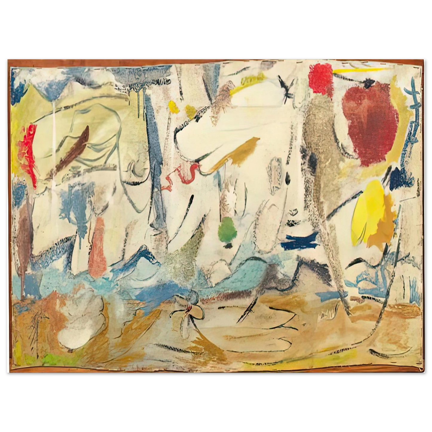 Helen Frankenthaler - Cloudscape, 1951- Wall Art - 21x29.7 cm / 8x12" - Fine Art Poster-canvas - -