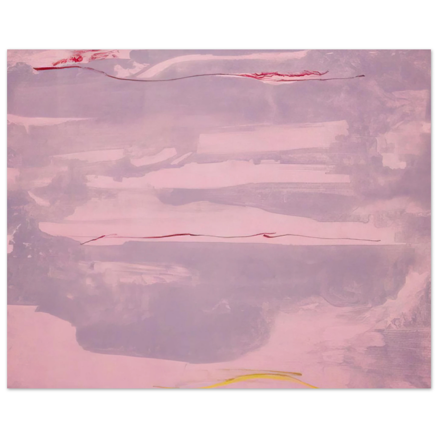 Helen Frankenthaler - Dream Walk - 1977 Wall art - 13x18 cm / 5x7 inches - Premium Wooden Framed Poster With Fine Art Paper-canvas - White frame