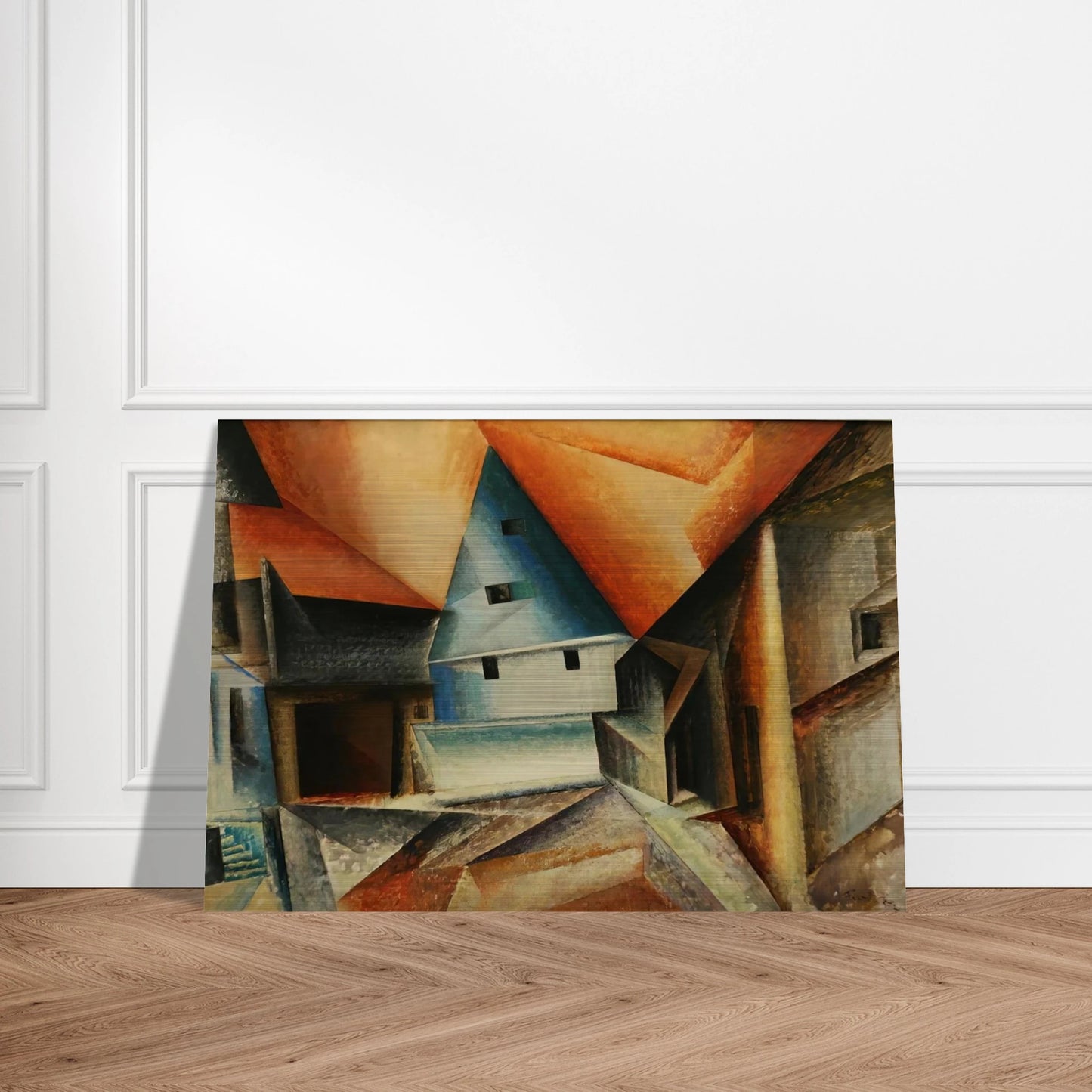 OBERWEIMAR 1921 - Lyonel Feininger Brushed Aluminum Print - 70x100 cm / 28x40 inches | Lyonel Feininger Aluminum Print | Lyonel Feininger Prints