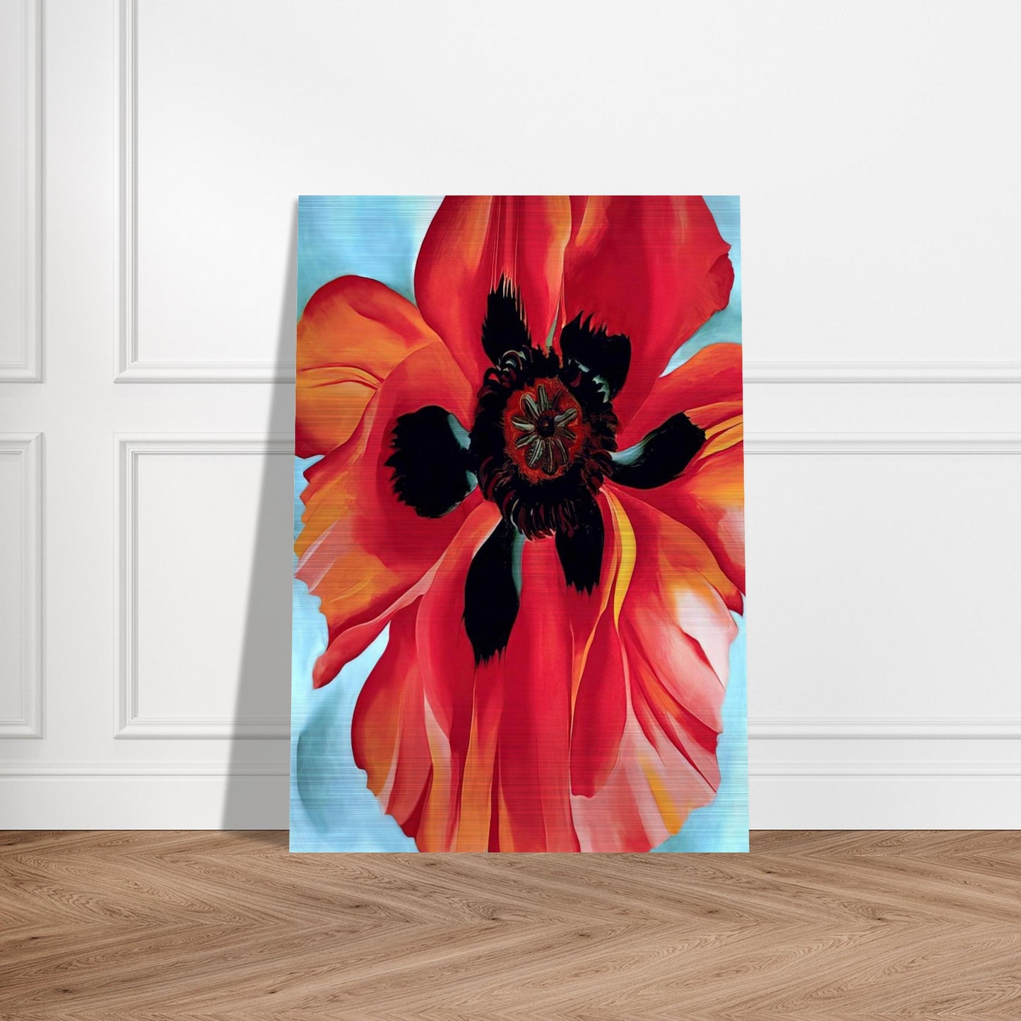 Red Poppy VI - Georgia O'Keeffe Brushed Aluminum Print - 70x100 cm / 28x40 inches | Georgia O'Keeffe Aluminum Print | Georgia O'Keeffe Prints