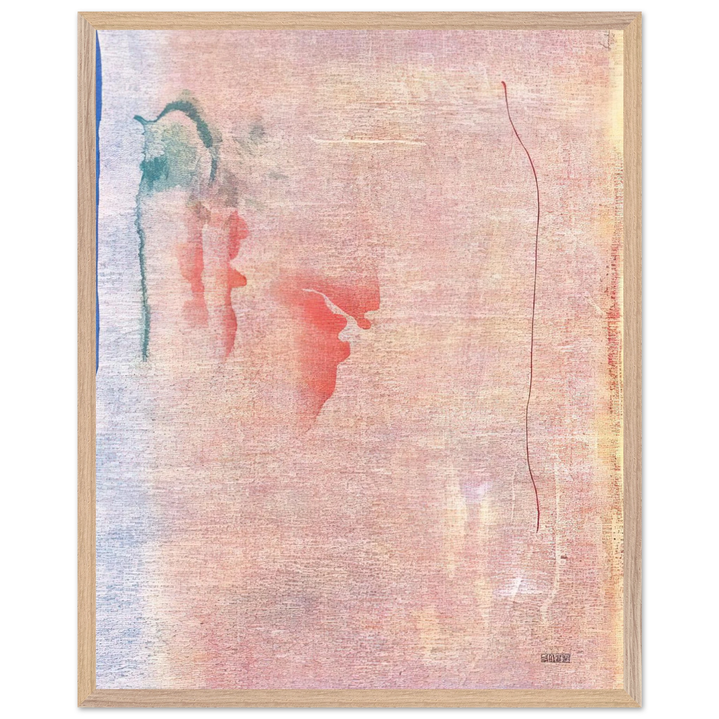 Helen Frankenthaler - Cedar Hill - 1983 Wall art - 40x50 cm / 16x20 inches - Premium Wooden Framed Poster With Fine Art Paper-canvas - Black frame