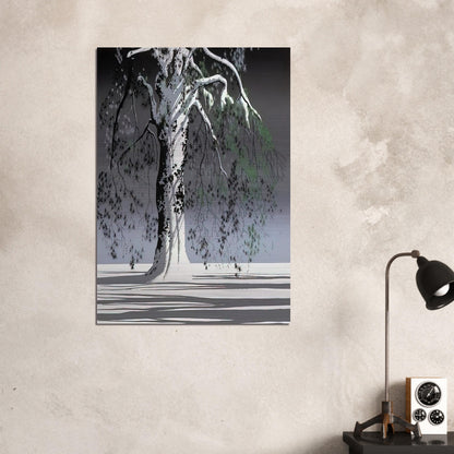 Fir Tree In Snow - Eyvind Earle Brushed Aluminum Print - 70x100 cm / 28x40 inches | Eyvind Earle Aluminum Print | Eyvind Earle Prints