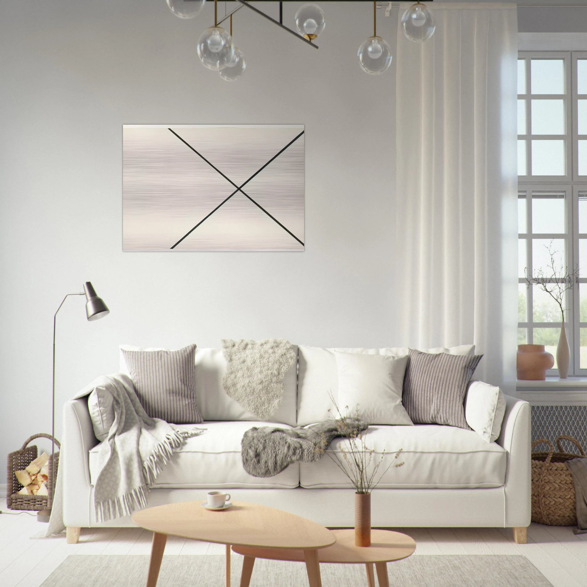 Diagonal Lines - Ellsworth Kelly Brushed Aluminum Print - 70x100 cm / 28x40 inches | Ellsworth Kelly Aluminum Print | Ellsworth Kelly Prints