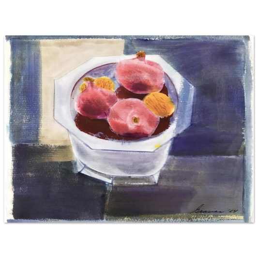 Morris Graves - Still Life with Bowl of Pomegranates - 1964  75x100 cm / 30x40inches Fine Art Poster