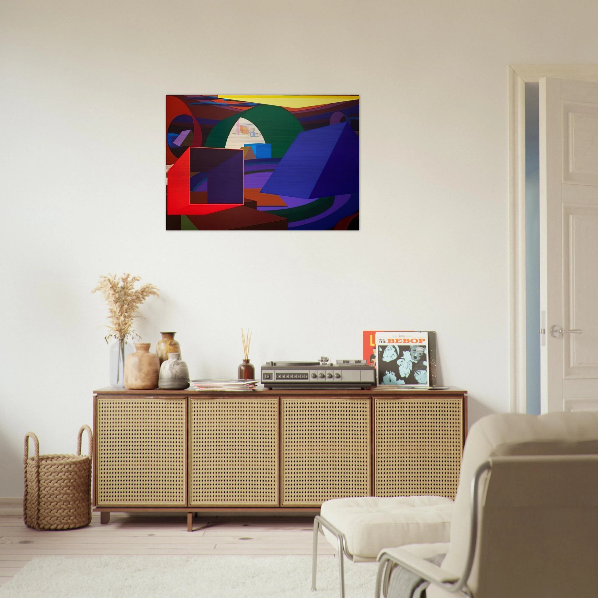 Orion II - Al Held Brushed Aluminum Print - 70x100 cm / 28x40 inches | Al Held Aluminum Print | Al Held Prints