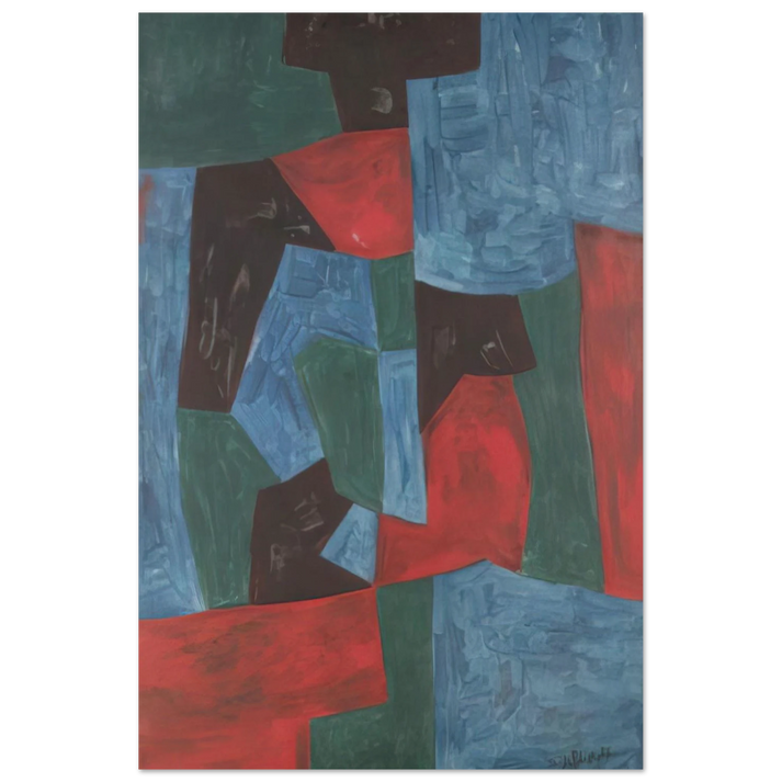 Composition abstraite - 1958 - Serge Poliakoff Art Prints - 100x150 cm / 40x60″ inches | Serge Poliakoff Poster | Serge Poliakoff Prints