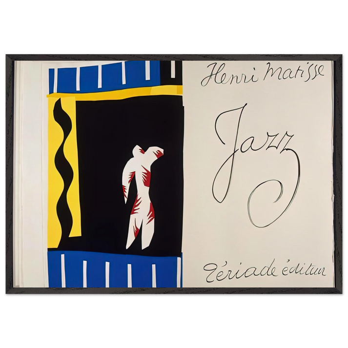 JAZZ BOOK 1947 - Henri Matisse 70x100 cm / 28x40 inches Framed Art Print – Black Wooden Frame