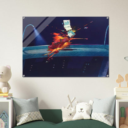 Purple Crash - Neo-Expressionism - Carlos Almaraz Acrylic Print - 70x100 cm / 28x40″ inches