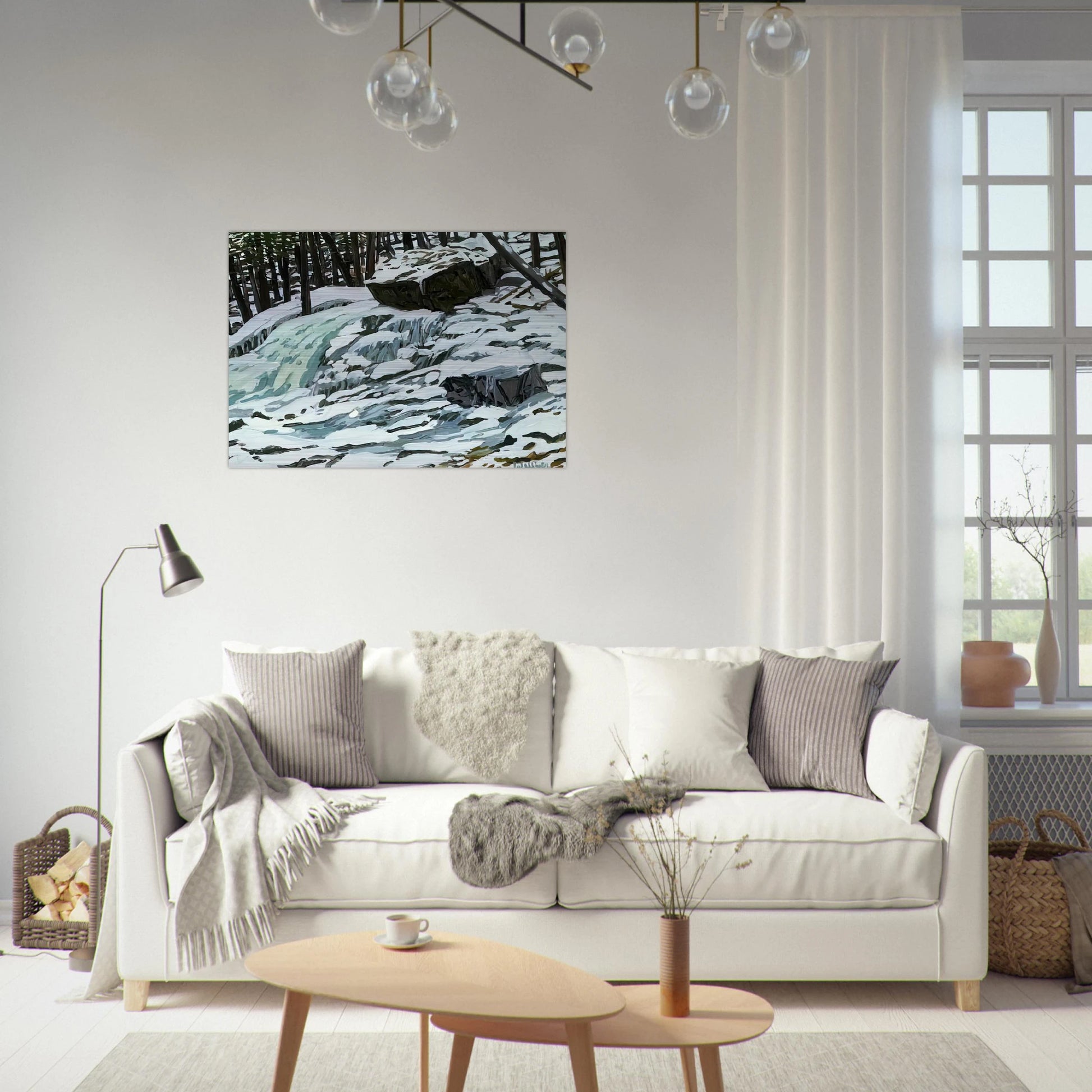 Study for Aqua Spring - 1997 - Neil Welliver Brushed Aluminum Print - 70x100 cm / 28x40 inches | Neil Welliver Aluminum Print | Neil Welliver Prints