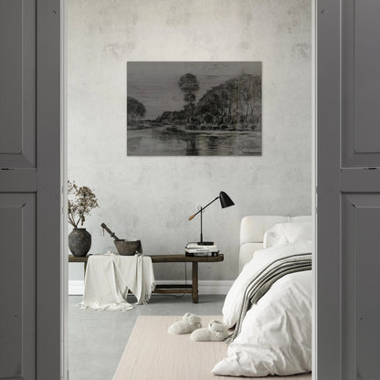 Lonely tree at the Gein - Piet Mondrian Brushed Aluminum Print - 70x100 cm / 28x40 inches | Piet Mondrian Aluminum Print | Piet Mondrian Prints