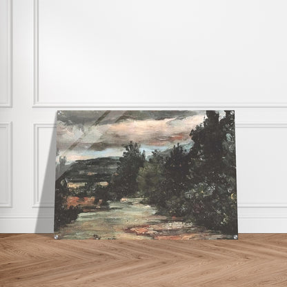 River in the plain - Paul Cézanne Acrylic Print - 70x100 cm / 28x40″ inches
