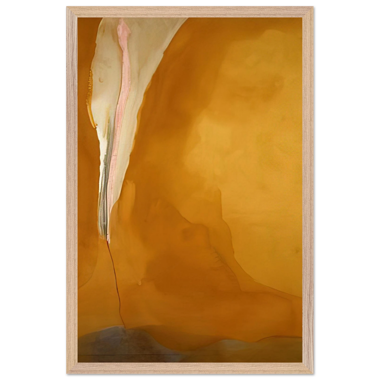 Helen Frankenthaler - Coral Wedge - 1972 Wall art - 30x30 cm / 12x12 inches - Premium Wooden Framed Poster With Fine Art Paper-canvas - Black frame