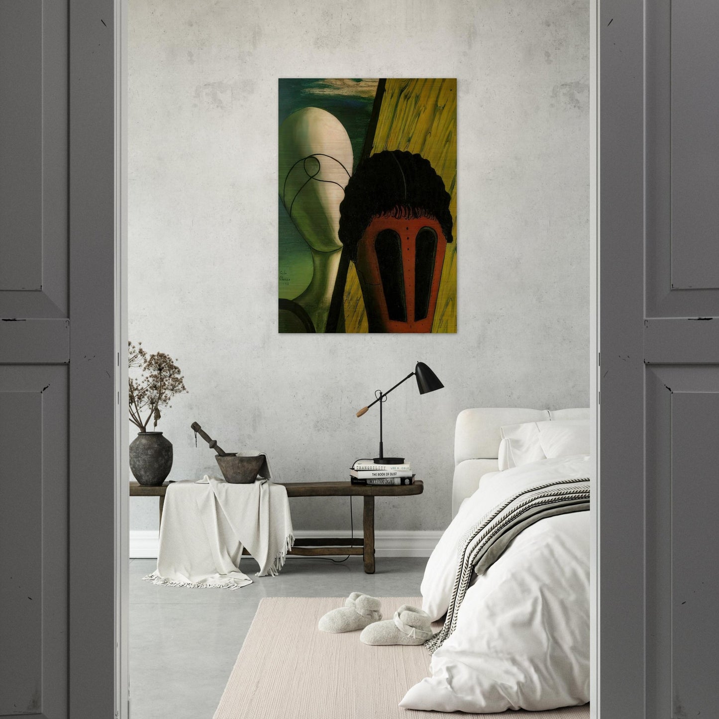 TWO HEADS 1918 - Giorgio de Chirico Brushed Aluminum Print - 70x100 cm / 28x40 inches | Giorgio de Chirico Aluminum Print | Giorgio de Chirico Prints