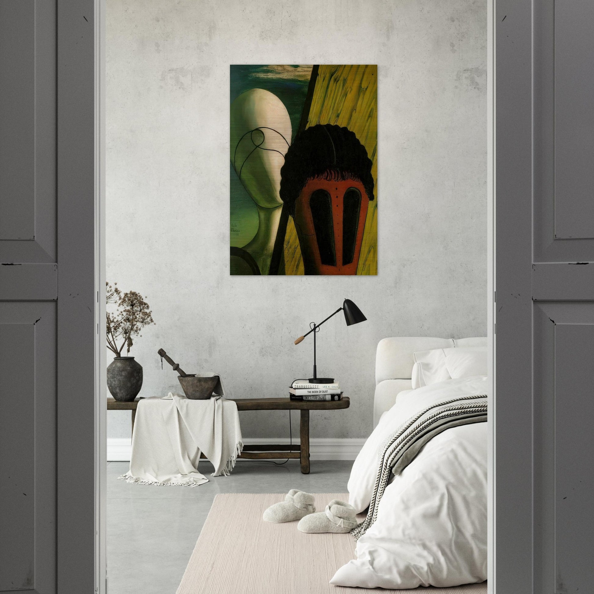 TWO HEADS 1918 - Giorgio de Chirico Brushed Aluminum Print - 70x100 cm / 28x40 inches | Giorgio de Chirico Aluminum Print | Giorgio de Chirico Prints