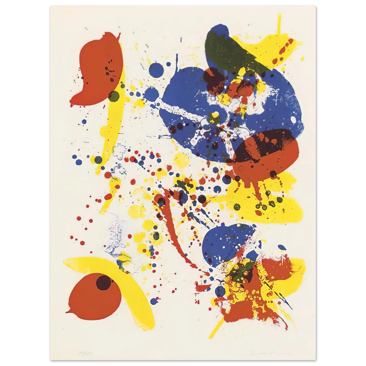 Sam Francis - Untitled  from Pasadena Box   Lembark L62   75x100 cm / 30x40inches Fine Art Poster