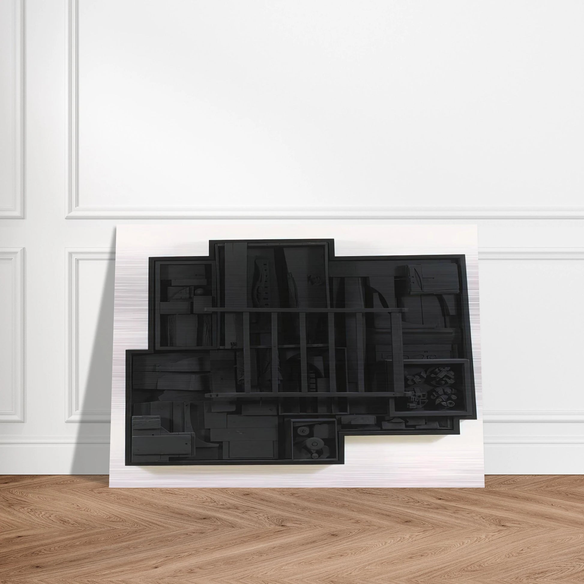 SKY JAG IV 1974 - Louise Nevelson Brushed Aluminum Print - 70x100 cm / 28x40 inches | Louise Nevelson Aluminum Print | Louise Nevelson Prints