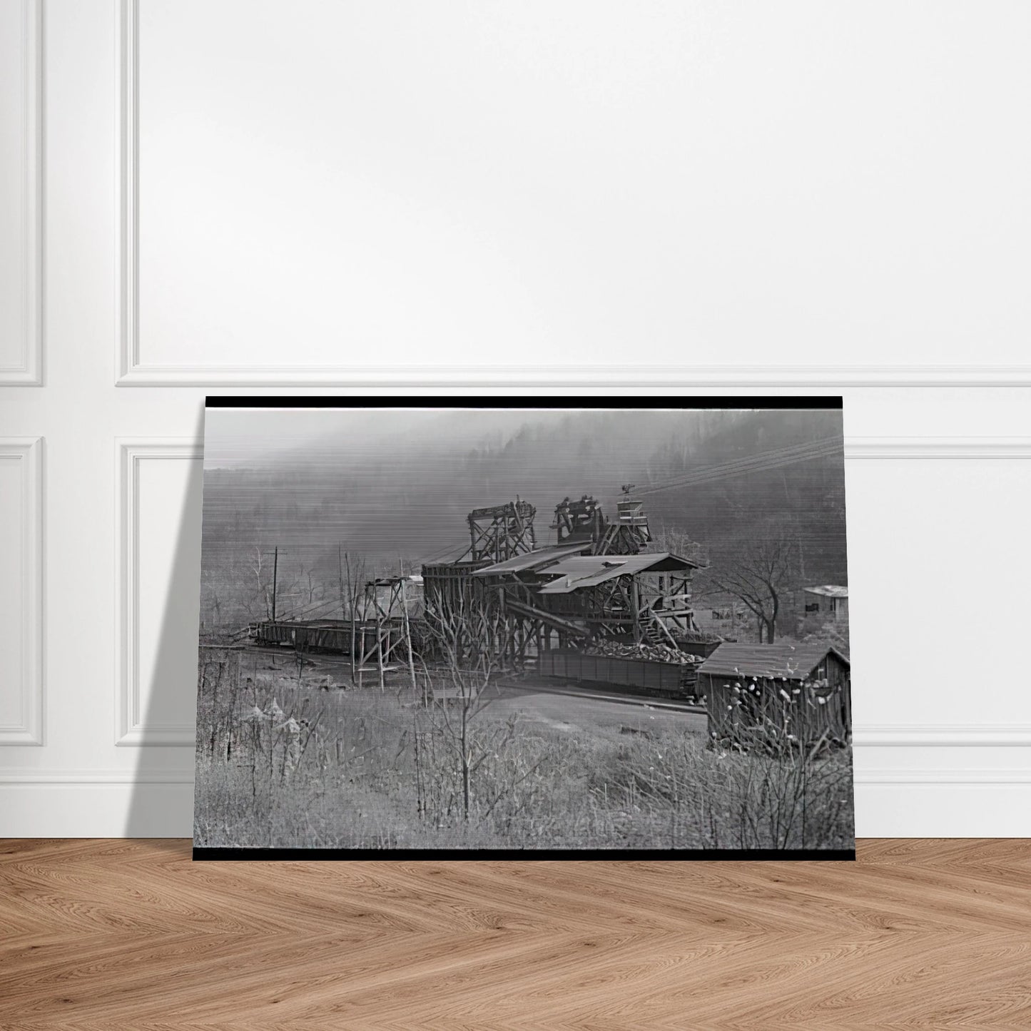 LOADING RECENTLY MINED COAL IN JENKINS 1935 - Ben Shahn Brushed Aluminum Print - 70x100 cm / 28x40 inches | Ben Shahn Aluminum Print | Ben Shahn Prints