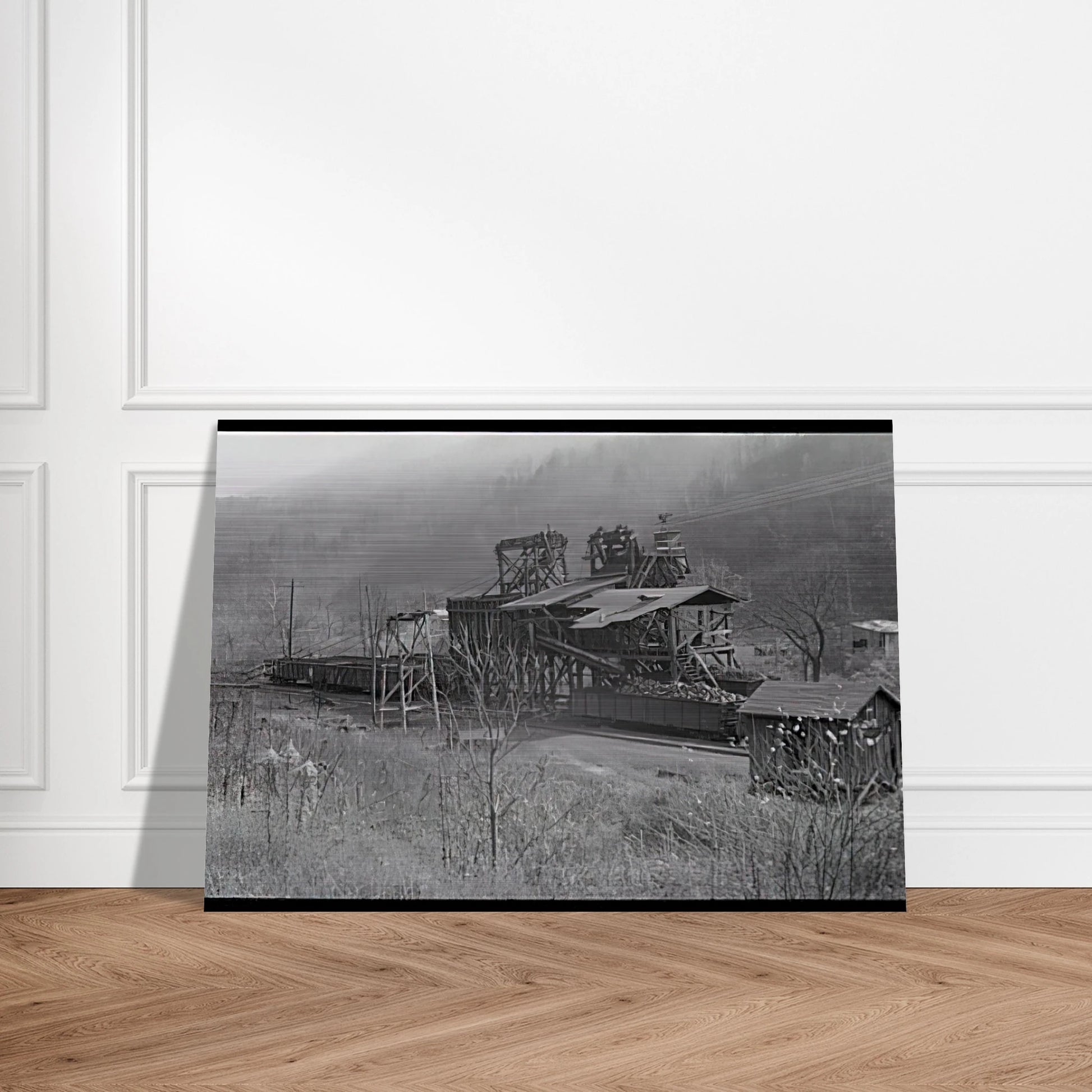 LOADING RECENTLY MINED COAL IN JENKINS 1935 - Ben Shahn Brushed Aluminum Print - 70x100 cm / 28x40 inches | Ben Shahn Aluminum Print | Ben Shahn Prints