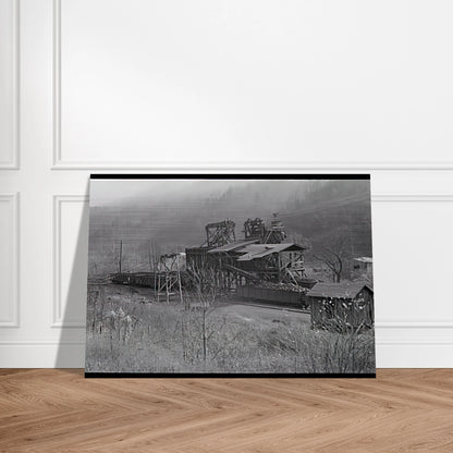 LOADING RECENTLY MINED COAL IN JENKINS 1935 - Ben Shahn Brushed Aluminum Print - 70x100 cm / 28x40 inches | Ben Shahn Aluminum Print | Ben Shahn Prints