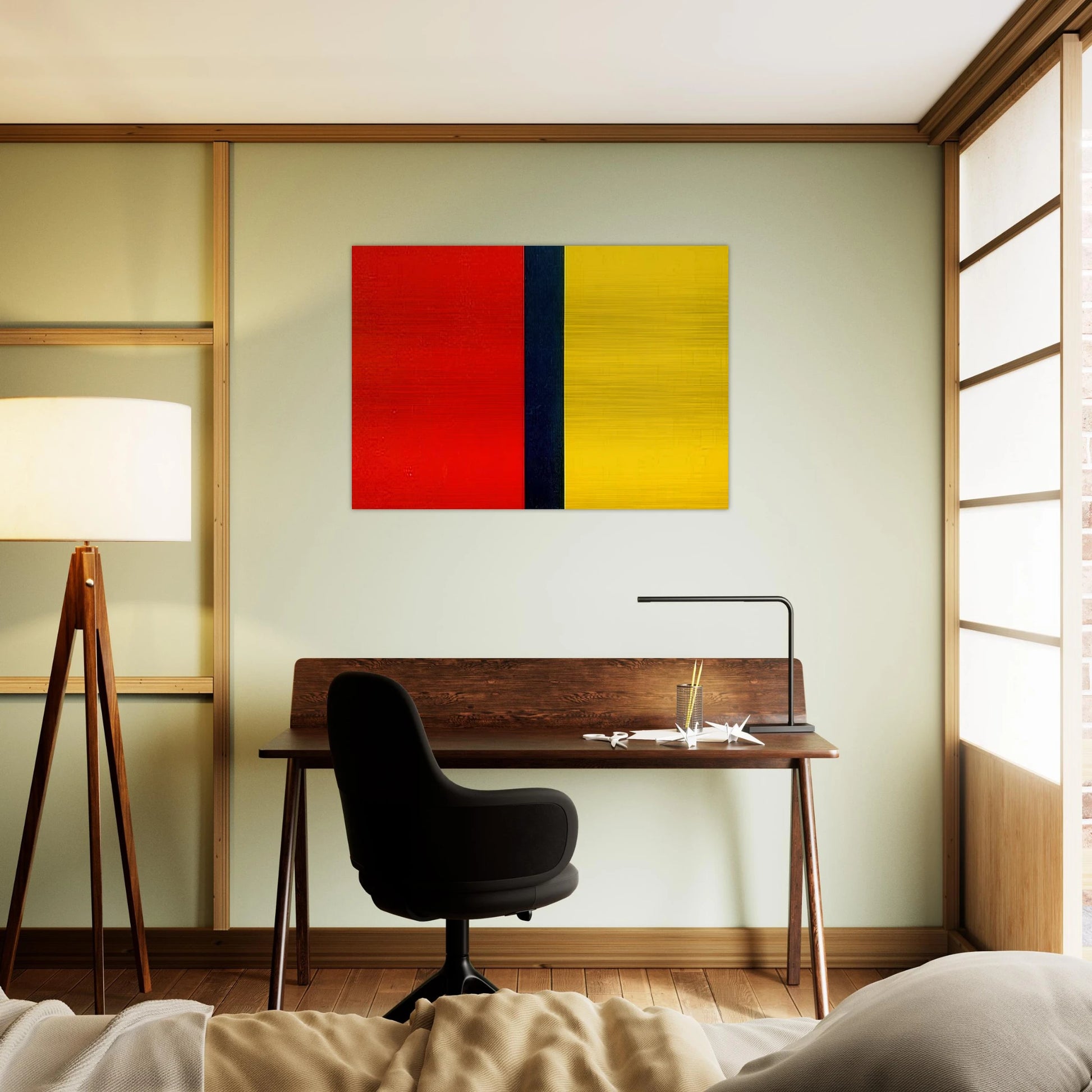 Who's Afraid of Red, Yellow, and Blue IV - Barnett Newman Brushed Aluminum Print - 70x100 cm / 28x40 inches | Barnett Newman Aluminum Print | Barnett Newman Prints