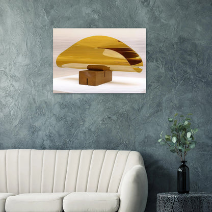 Fläche im Raum von einer Linie begrenzt - 1952 - Max Bill Brushed Aluminum Print - 70x100 cm / 28x40 inches | Max Bill Aluminum Print | Max Bill Prints