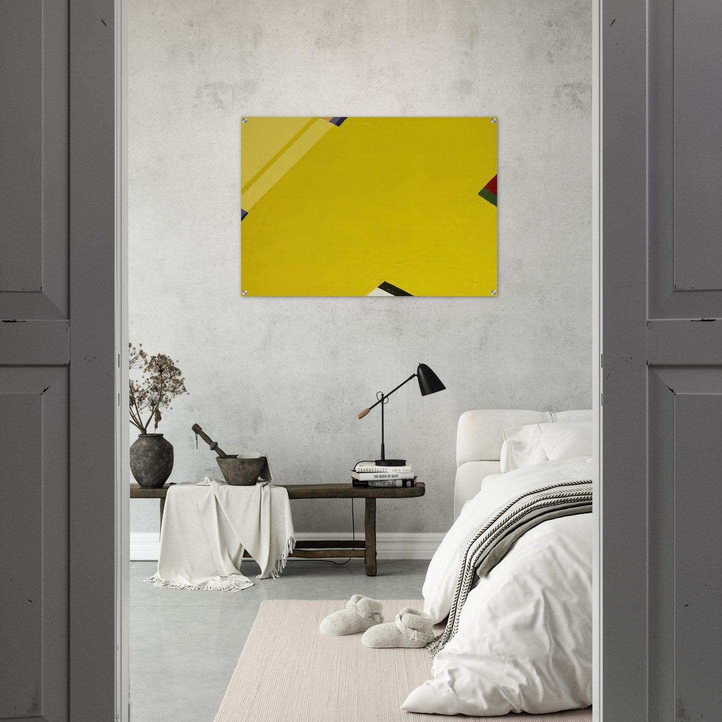 Yellow - Al Held Acrylic Print - 70x100 cm / 28x40″ inches | Al Held Wall Art | Al Held Prints