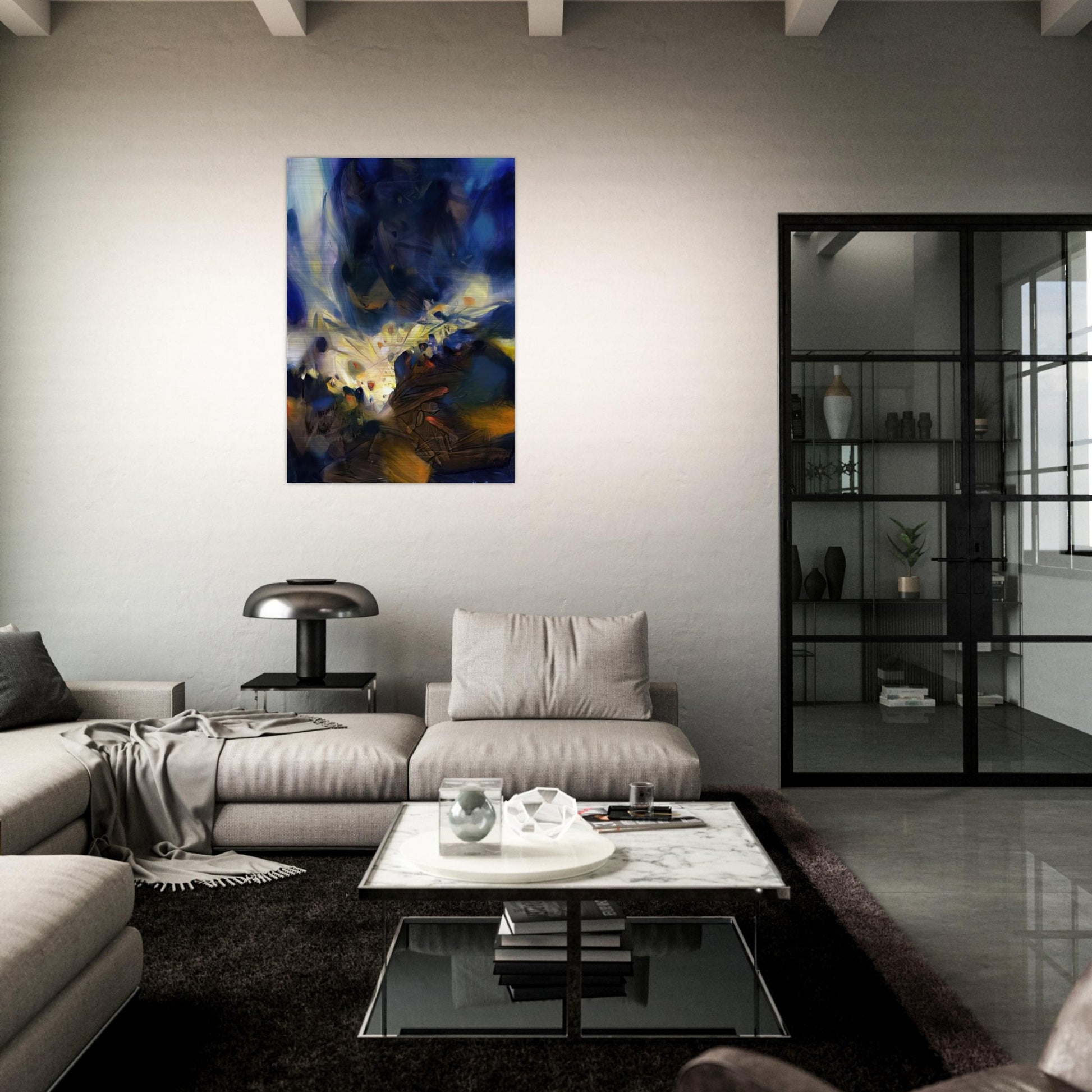 LE SOUFFLE QUI LIBERE LA MATIERE 2006 - Chu teh Chun Brushed Aluminum Print - 70x100 cm / 28x40 inches | Chu teh Chun Aluminum Print | Chu teh Chun Prints