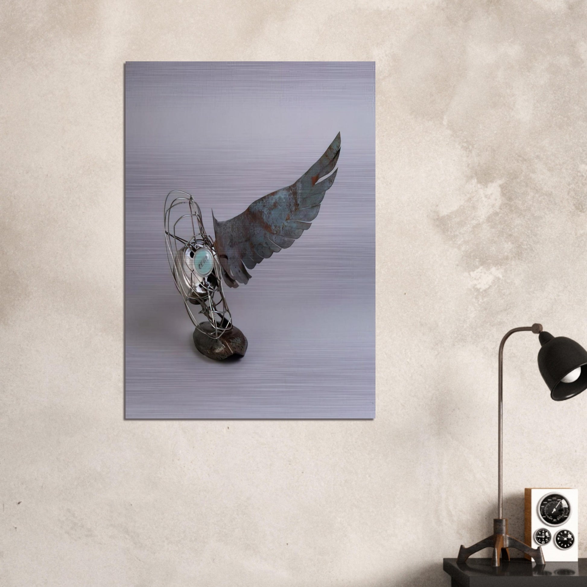MERCURY ZERO SUMMER GLUT 1987 - Robert Rauschenberg Brushed Aluminum Print - 70x100 cm / 28x40 inches | Robert Rauschenberg Aluminum Print | Robert Rauschenberg Prints