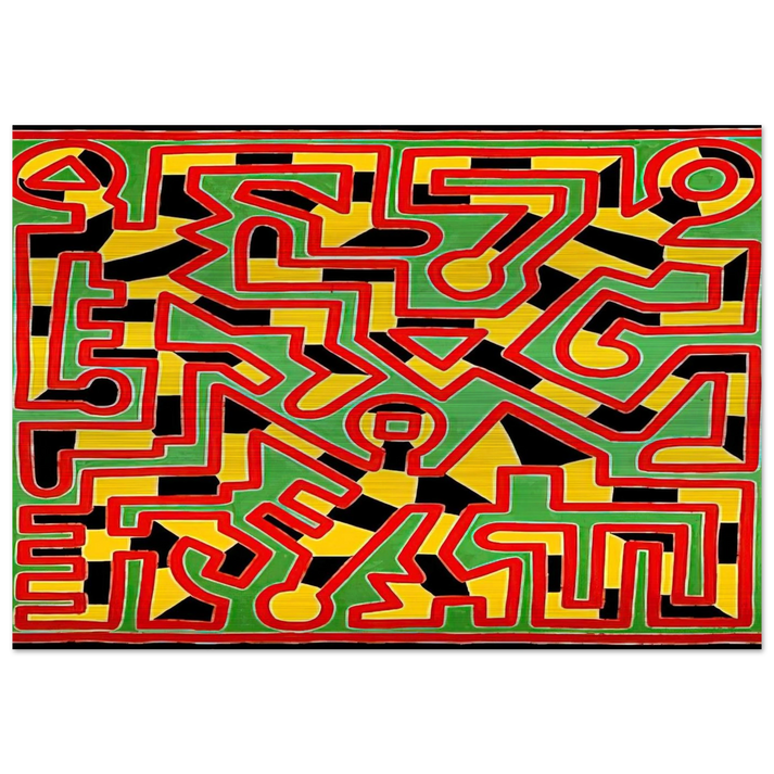 UNTITLED 1988 - Keith Haring Brushed Aluminum Print - 70x100 cm / 28x40 inches | Keith Haring Aluminum Print | Keith Haring Prints