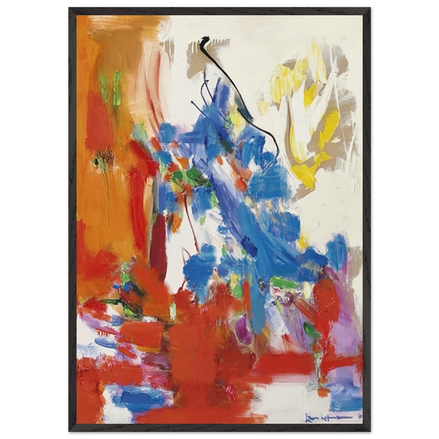 Wild Vine - Hans Hofmann 70x100 cm / 28x40 inches Framed Art Print – Black Wooden Frame