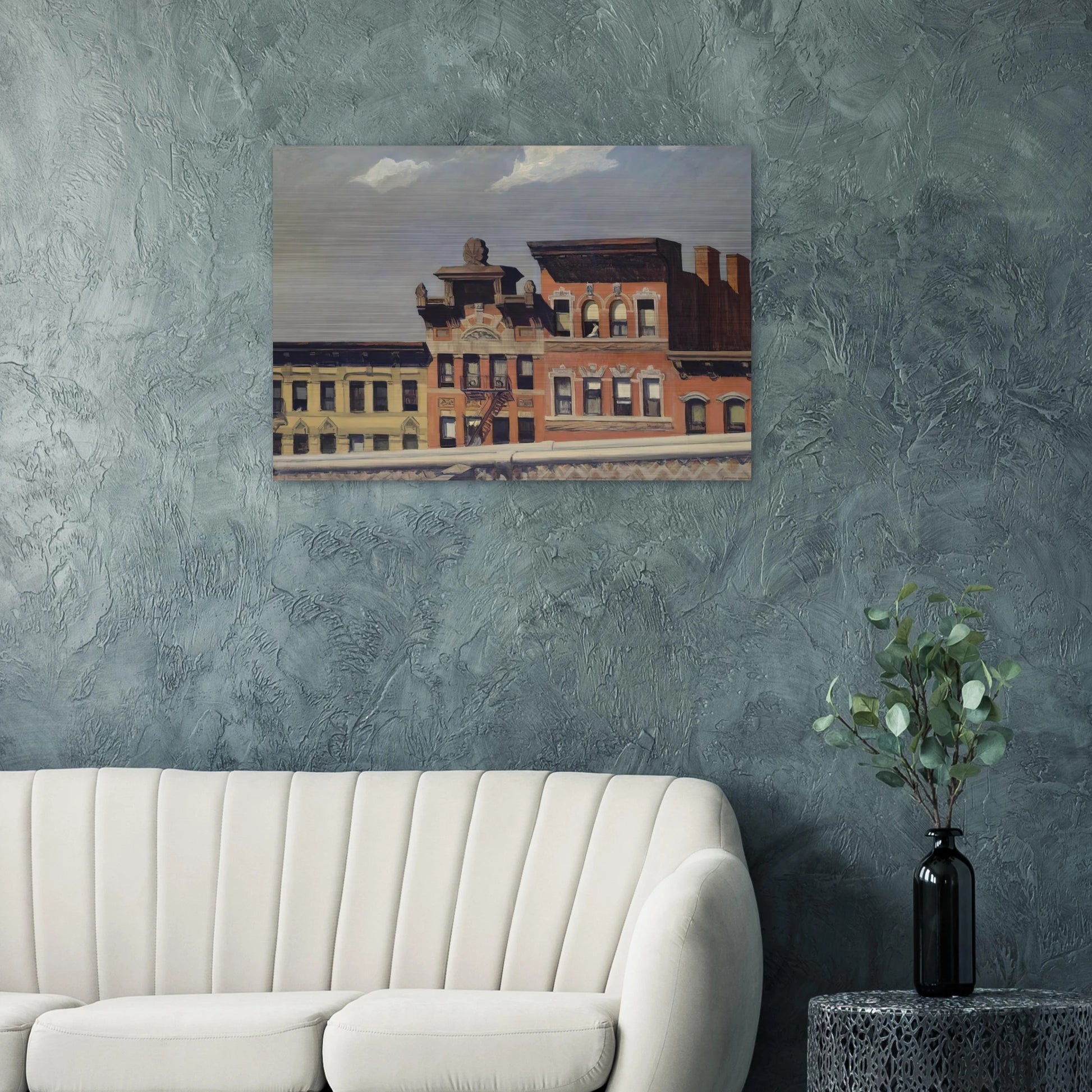 From Williamsburg Bridge - Edward Hopper Brushed Aluminum Print - 70x100 cm / 28x40 inches | Edward Hopper Aluminum Print | Edward Hopper Prints