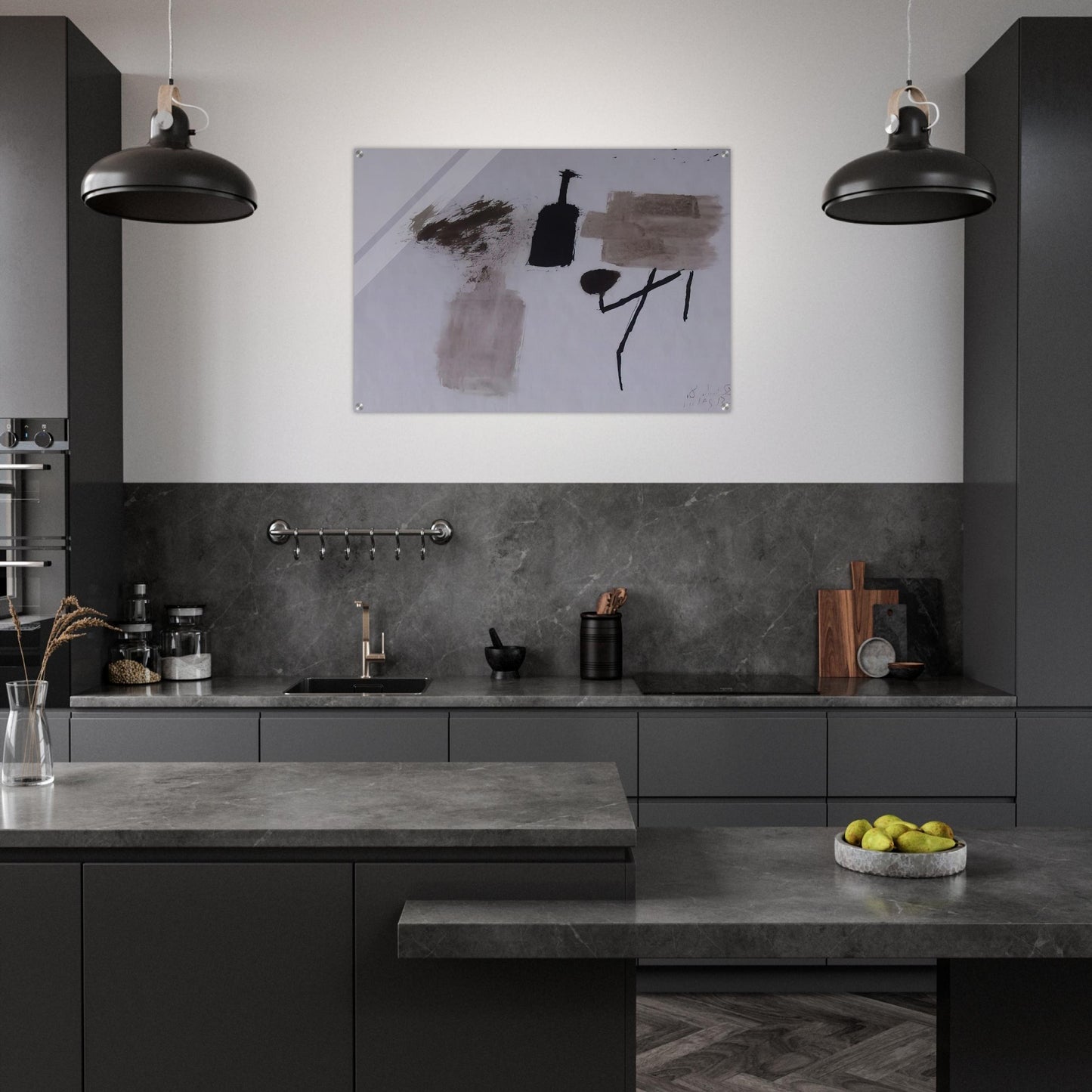 8.7.58 - Julius Bissier Acrylic Print - 70x100 cm / 28x40″ inches