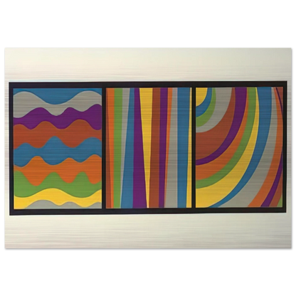 Irregular Arcs, Bands, Loops - Sol LeWitt Brushed Aluminum Print - 70x100 cm / 28x40 inches | Sol LeWitt Aluminum Print | Sol LeWitt Prints