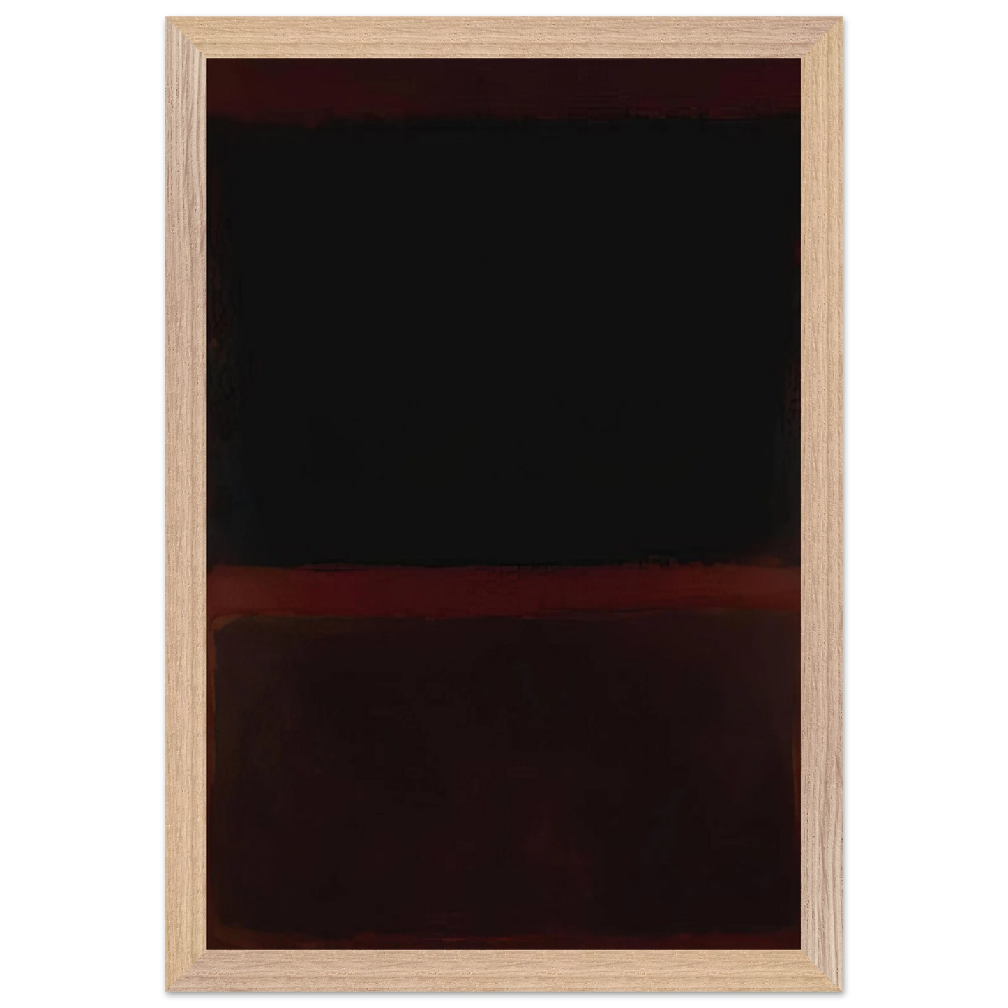Mark Rothko - Black on Dark Sienna on Purple - 1960 Wall Art - 30x40 cm / 12x16 inches - Premium Wooden Framed Poster With Fine Art Paper-canvas - Black frame