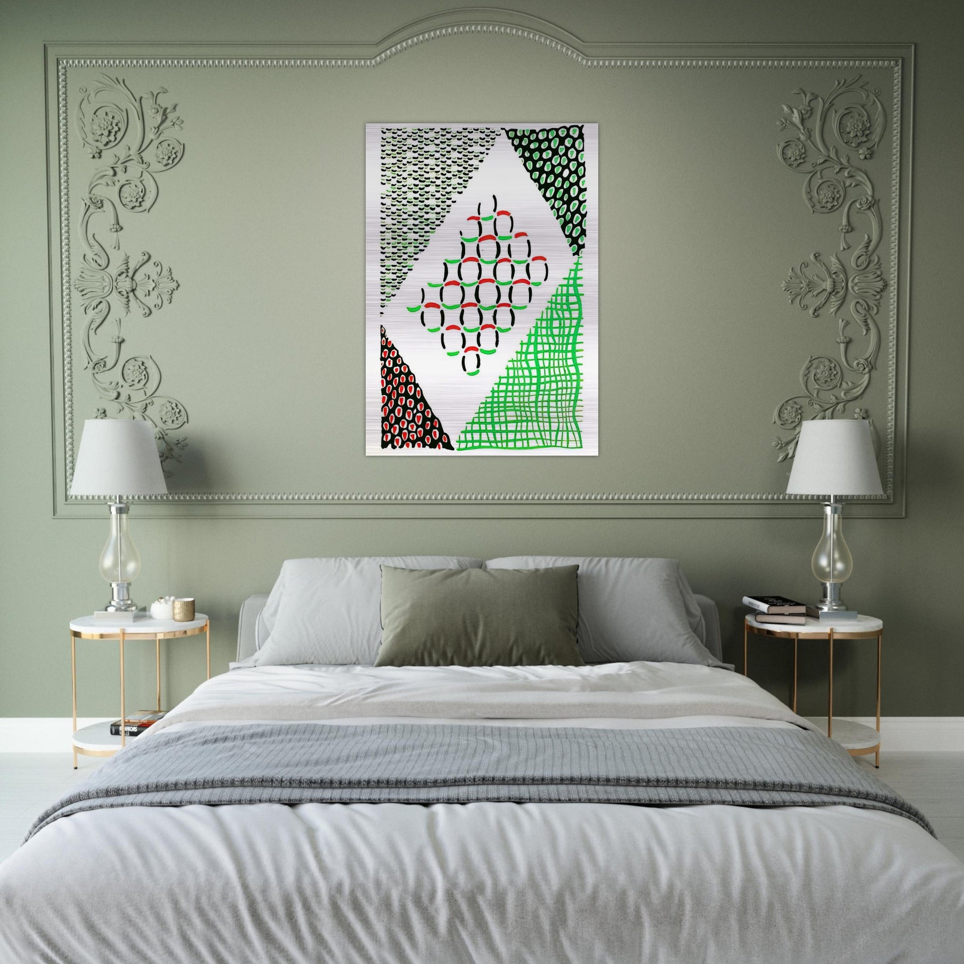 COMPOSITION 19 - Sonia Delaunay Brushed Aluminum Print - 70x100 cm / 28x40 inches | Sonia Delaunay Aluminum Print | Sonia Delaunay Prints