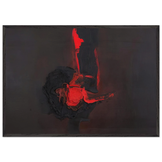 N MERO 460 A 1963 - Luis Feito 70x100 cm / 28x40 inches Framed Art Print – Black Wooden Frame