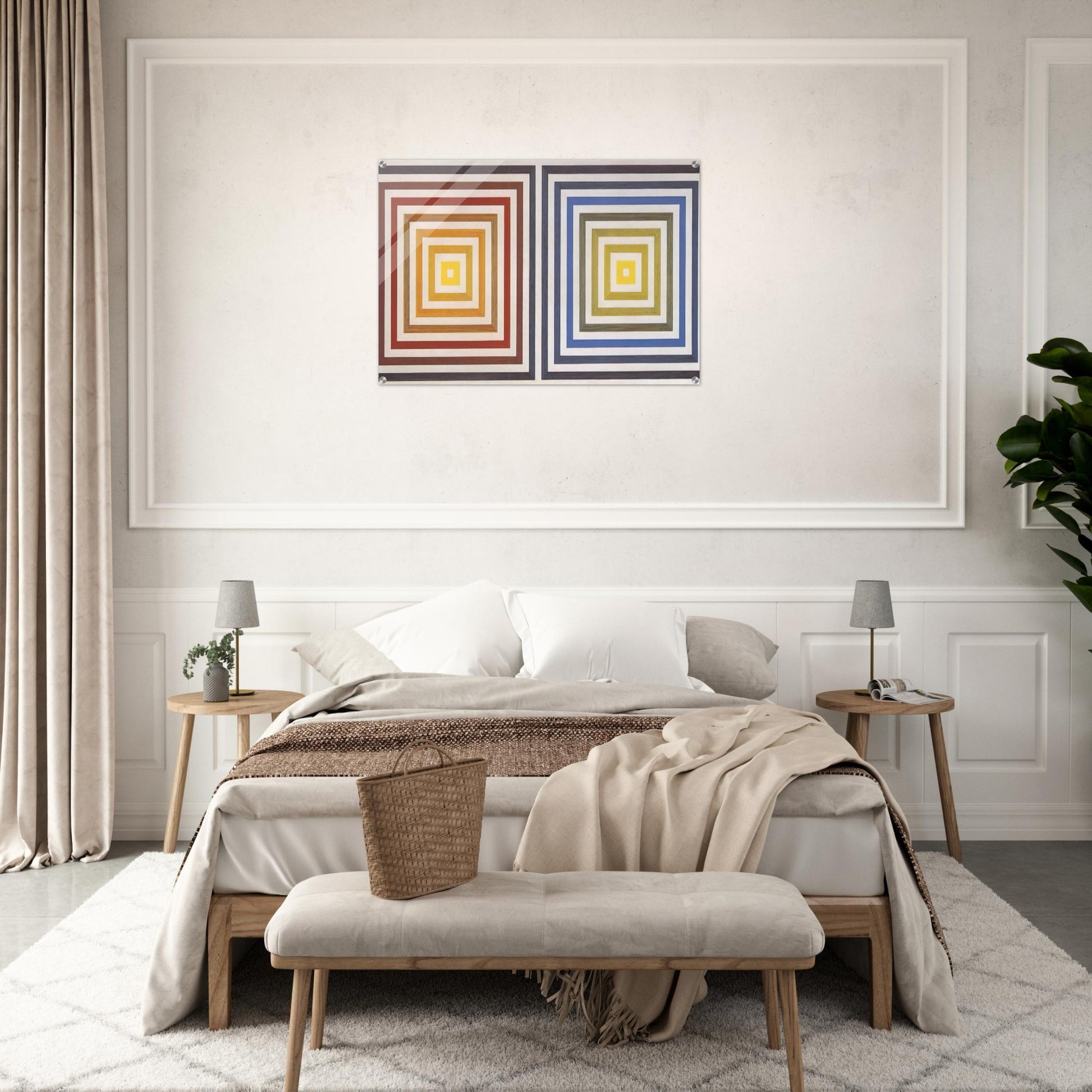 From Yellow to Violet - 1956 - Francois Morellet Acrylic Print - 70x100 cm / 28x40″ inches