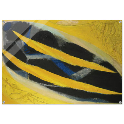 Dark Presence III, Yellow - 1963 - Frank Lobdell Acrylic Print - 70x100 cm / 28x40″ inches