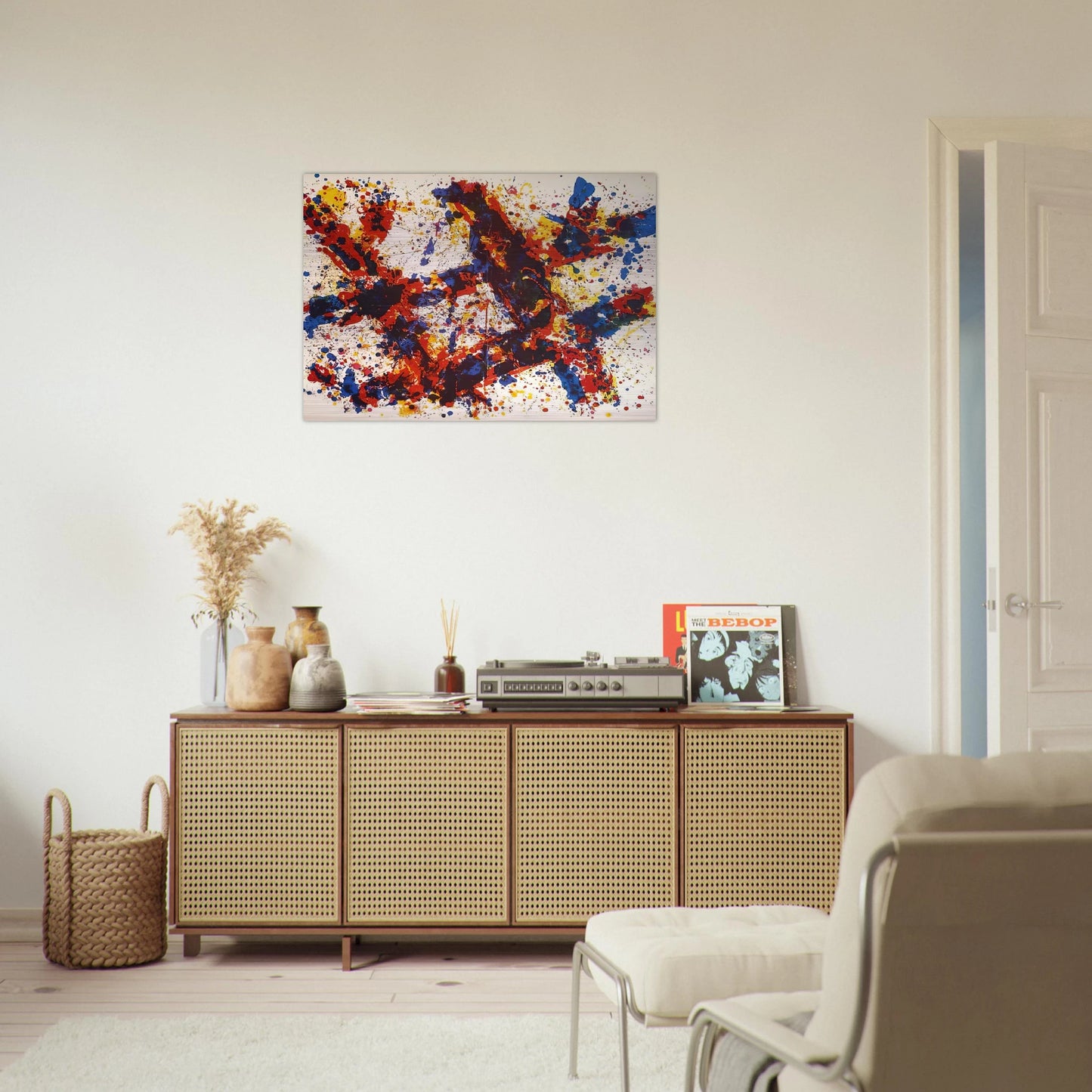 Firewood - Sam Francis Brushed Aluminum Print - 70x100 cm / 28x40 inches | Sam Francis Aluminum Print | Sam Francis Prints